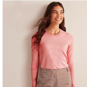 Boden blush pink knit top M